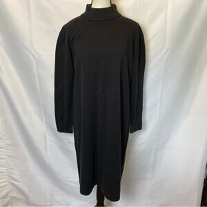 Kim Rodger’s Black Mock Neck Long Sleeve Sweater Dress Size 1X Womens